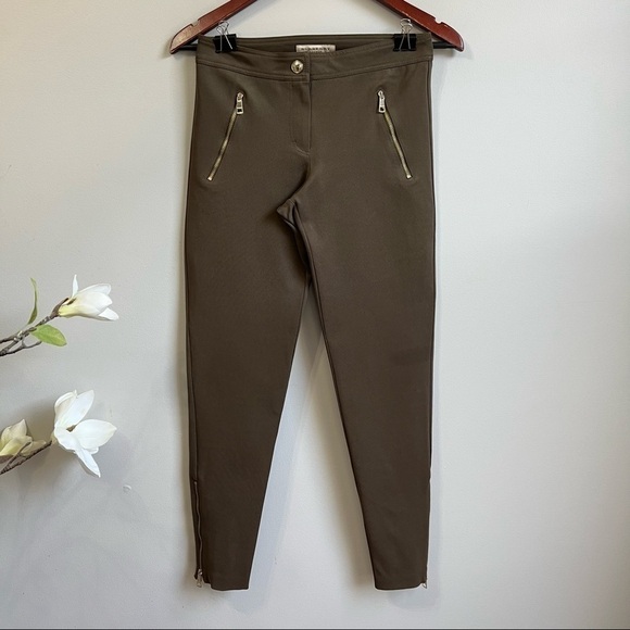 Burberry Authentic skinny ankle zipper skinny pants in olive - Picture 2 of 11